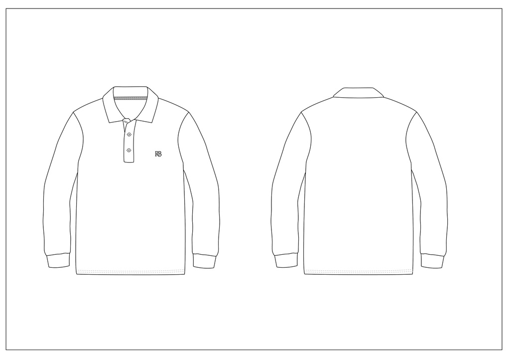 Polo Shirt L.S. White (2-16)