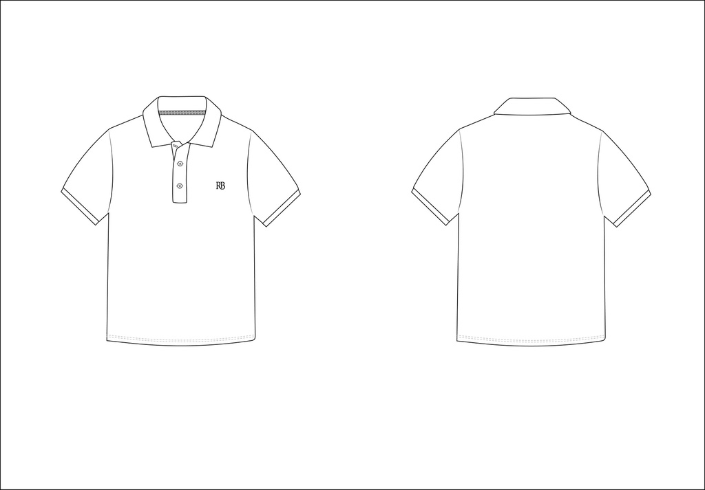Polo Shirt S.S. White - RB (2-18)