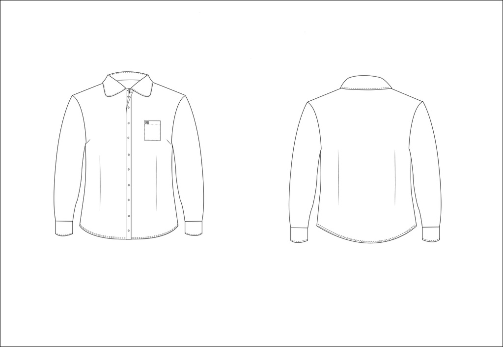 Shirt L.S. White (6-14)