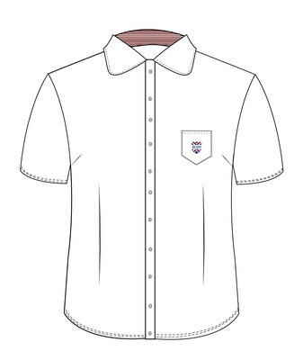 [264] Blouse S.S(XS-3XL adult Sizes)(White)  
