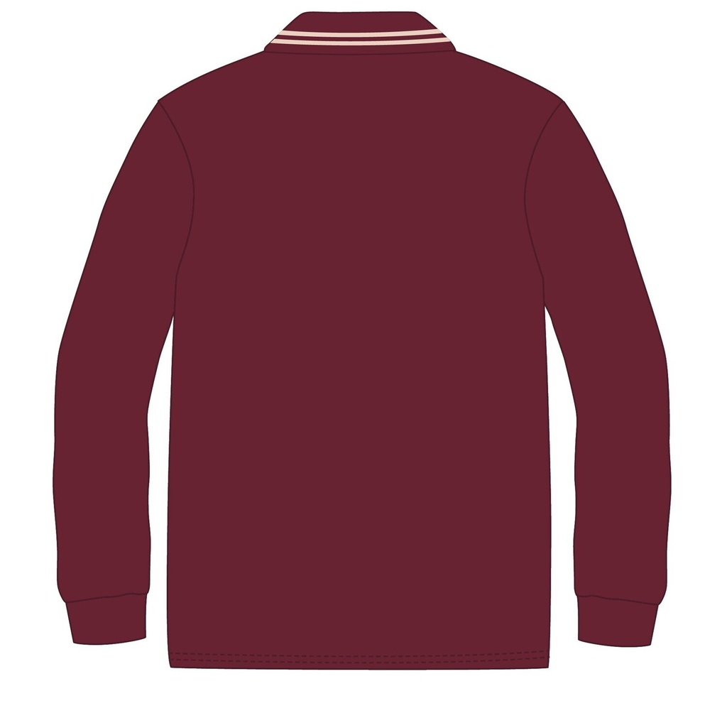 Polo Shirt Long Sleeve(burgundy)  