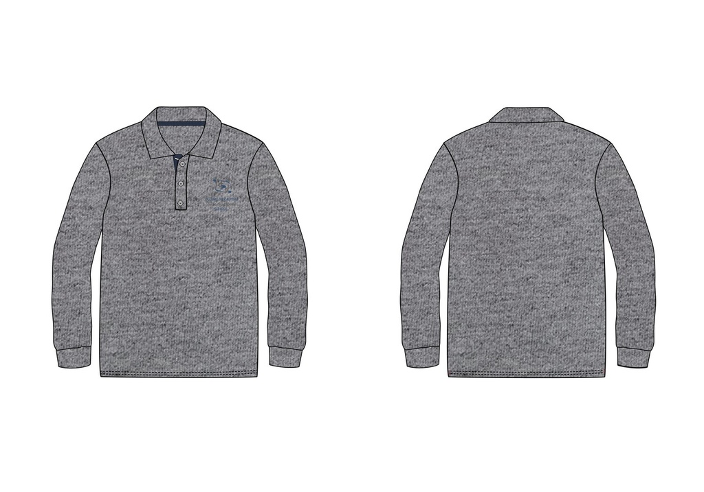 Polo Shirt  L .S  (Grey )