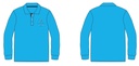 Polo Shirt  L.Sleeve (adult Sizes) (Turquoise )  