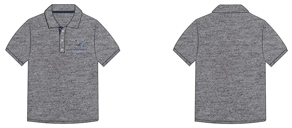 Polo Shirt S.Sleeve (adult Sizes) (Grey )  