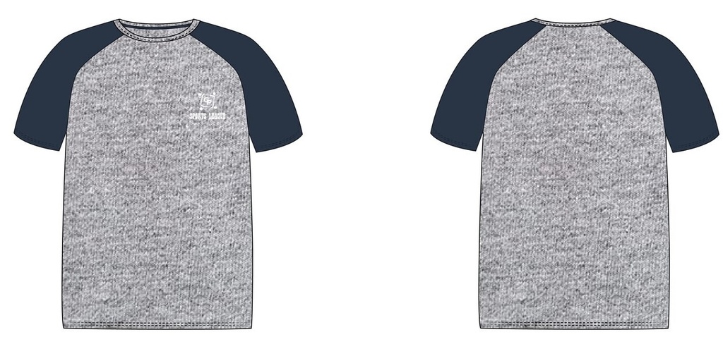 T-Shirt Short Sleeve (Grey & indigo)  