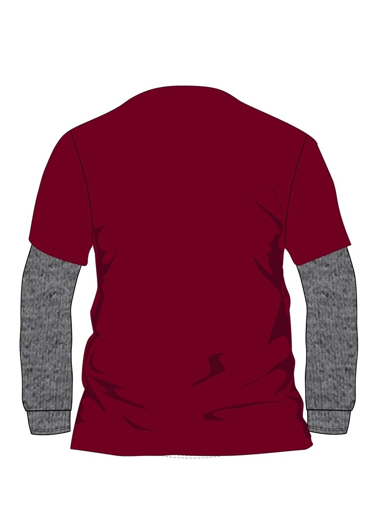 PE T-Shirt   L.S adult sizes(Burgundy)