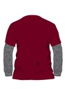 PE T-Shirt   L.S adult sizes(Burgundy)