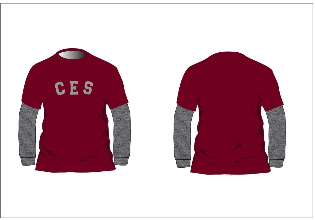 PE T-Shirt  L.S (Burgundy)