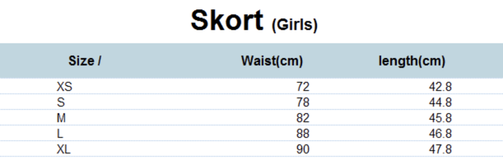 Skort (Navy)adult sizes