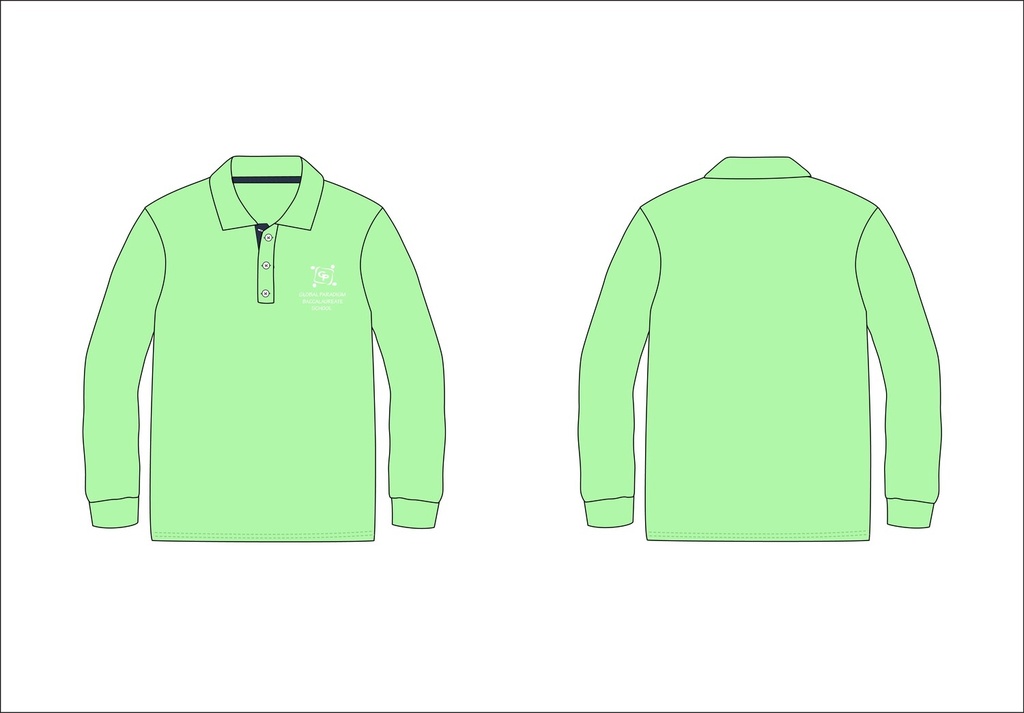 Polo Shirt  L .S  (Green )