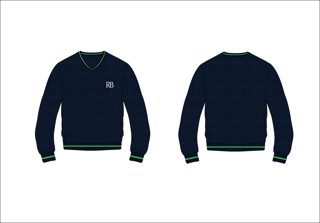 Pullover Navy x Green adult sizes (XS-4XL) Yr5-Yr9