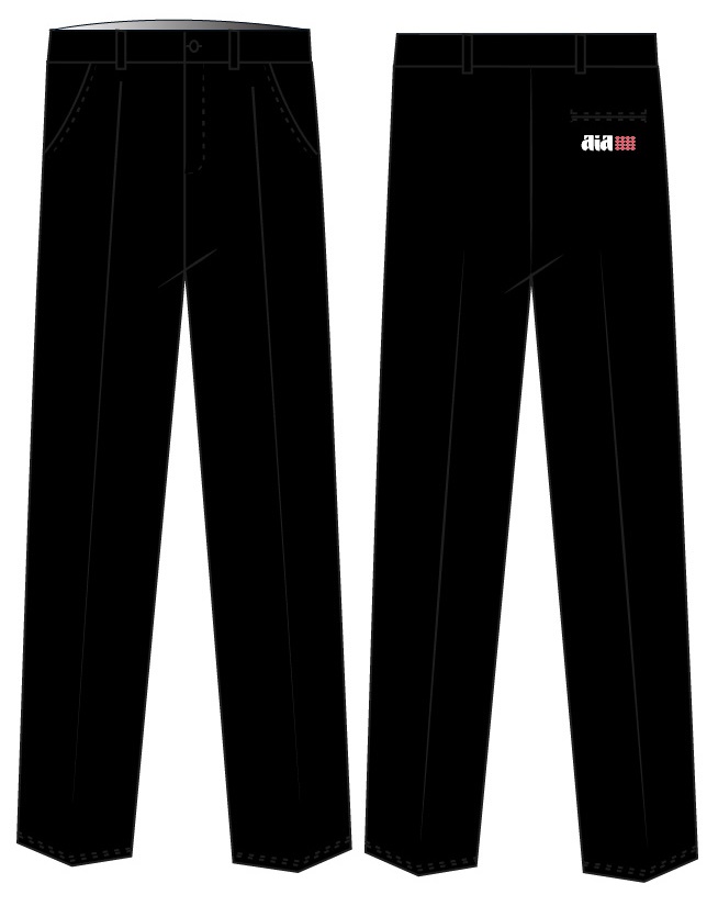 Trousers Boys Black adult sizes (XS-2XL)