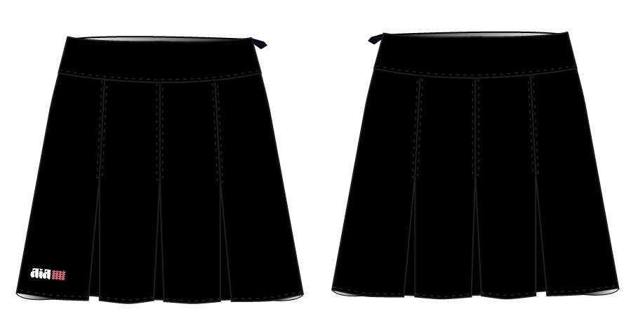 Skort Plisse Black (8-14) and adult sizes (2XS-2XL)