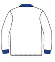 Polo Shirt L.S. White x Blue  adult sizes (XS-2XL)