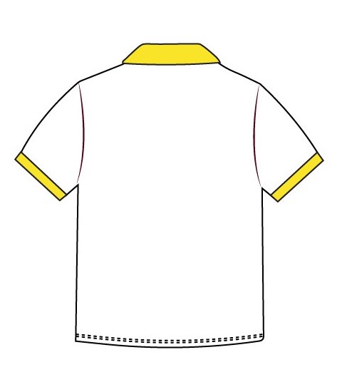 Polo Shirt S.S. White x Yellow (3-14)