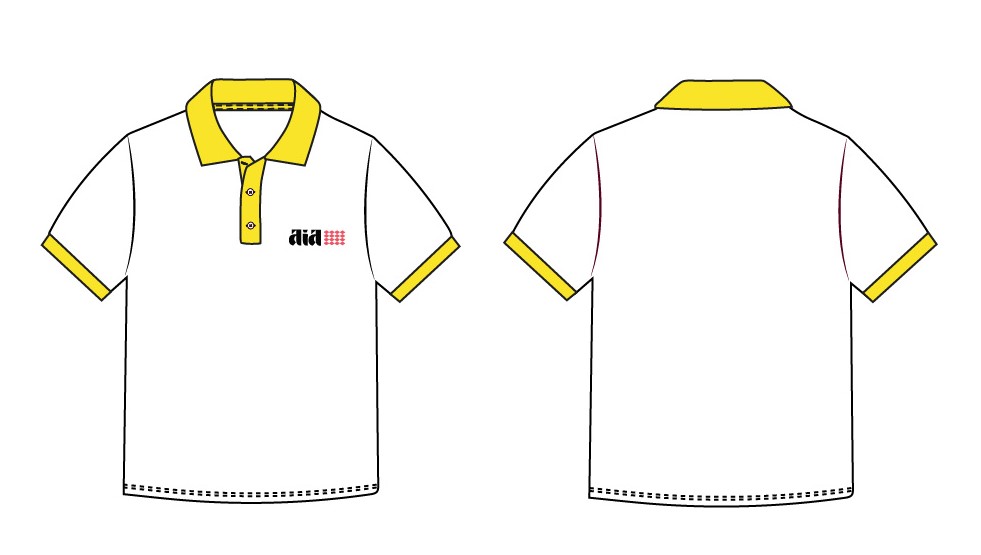 Polo Shirt S.S. White x Yellow (3-14)