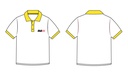 Polo Shirt S.S. White x Yellow (3-14)