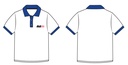 Polo Shirt S.S. White x Blue  adult sizes (XS-2XL)