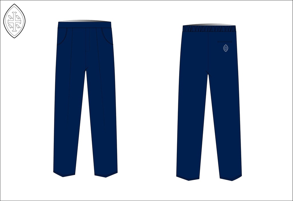 Trousers Elastic Waist Navy (2-7)
