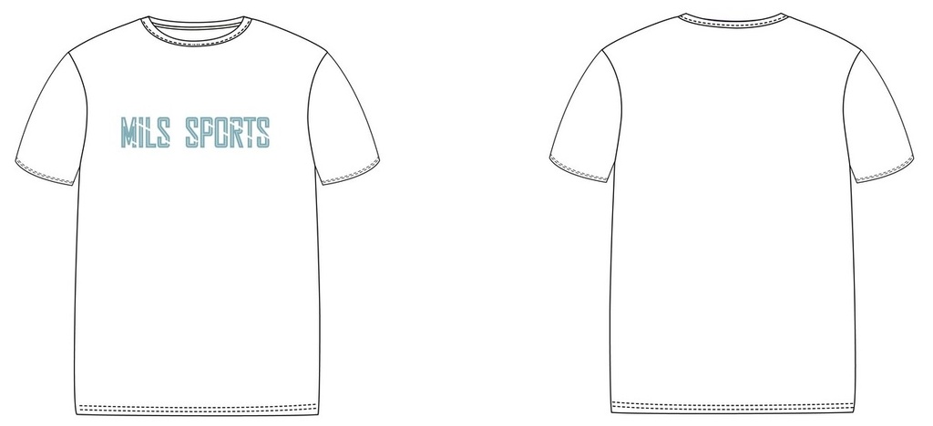 T- Shirt  S . S  (White * Turquoise) Fr.