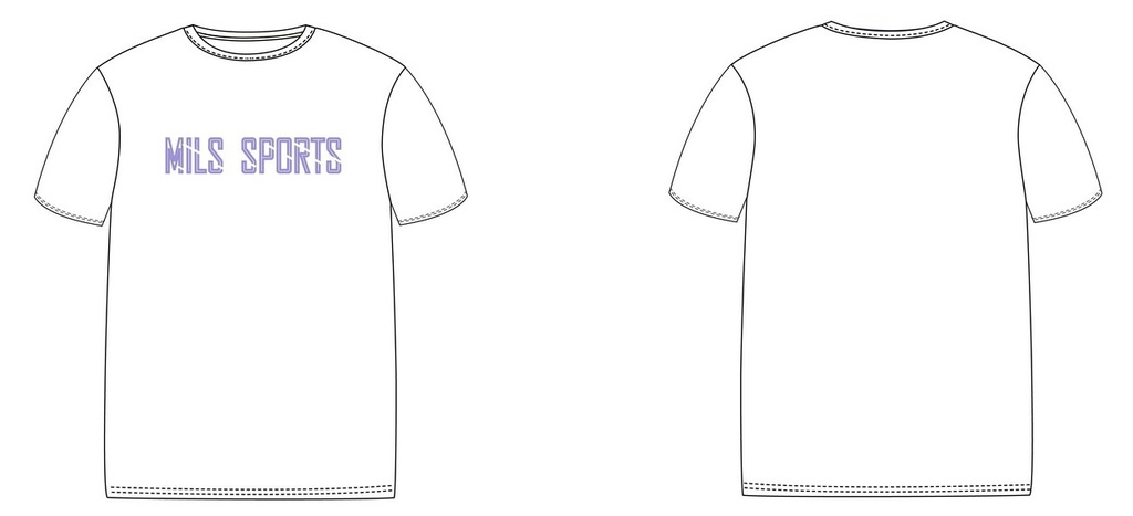 T- Shirt  S .S  (White * Mauve) En.