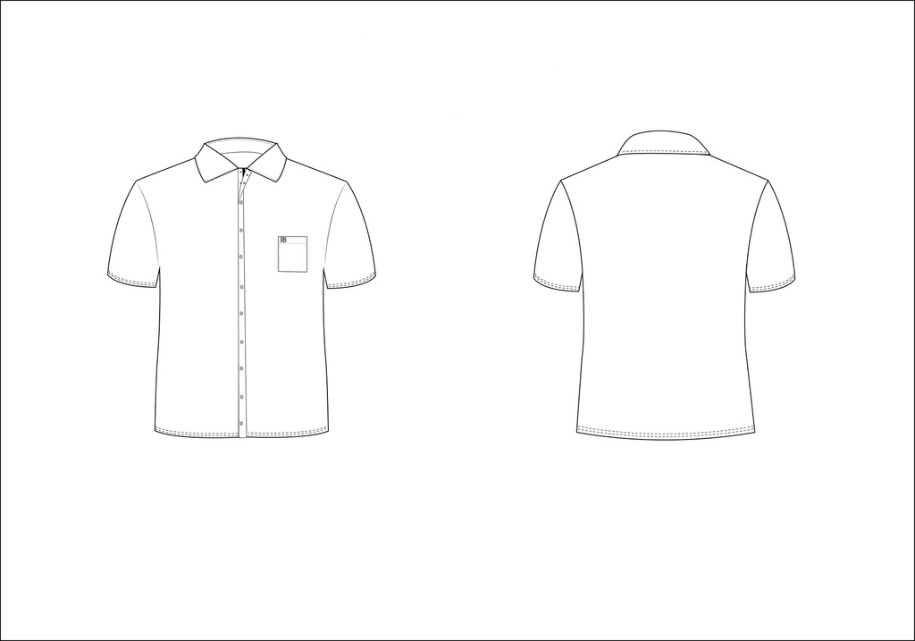 Shirt S.S. White adult sizes (XS-5XL)