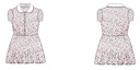 Dress (2-8 ) (White * Burgundy)