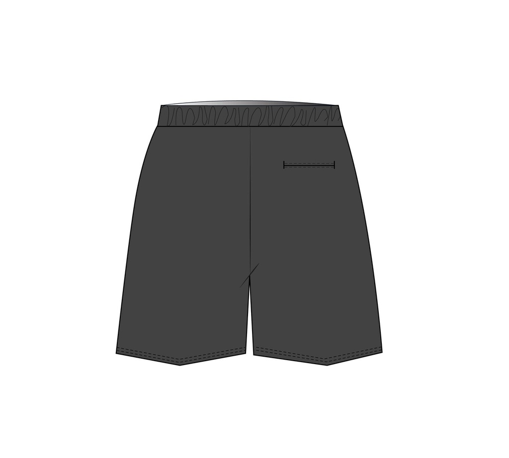 Elastic Waist Shorts  (Grey)