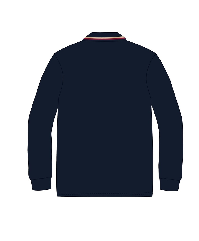 Polo Shirt Long Sleeve  (Navy)  