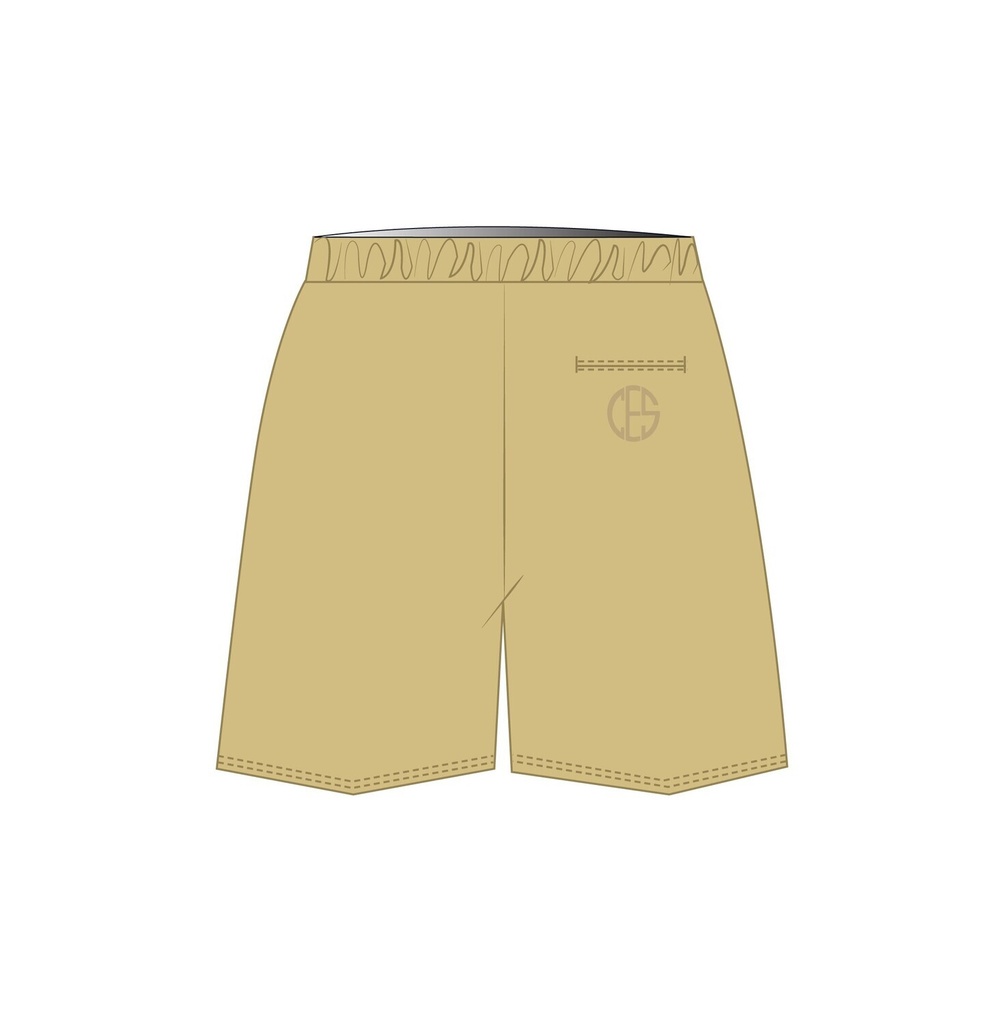 Elastic Waist Short  Beige (Unisex)  