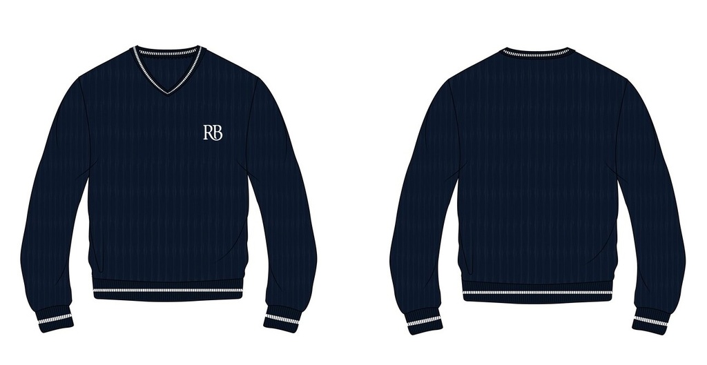 Pullover (Navy X  Green)  adult sizes (Yr 5- Yr9)