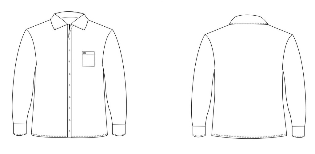 Unisex Shirt L.S  (White)  adult Sizes