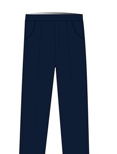 Trousers Elastic Waist Navy (2-7)