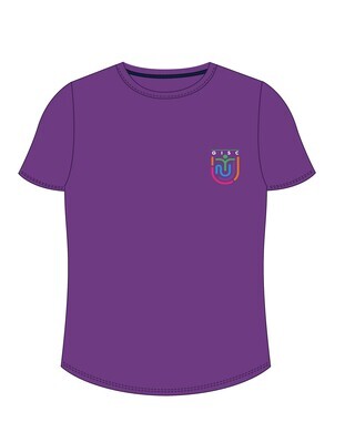 PE T-Shirt S.S. Purple adult sizes (XS-L)