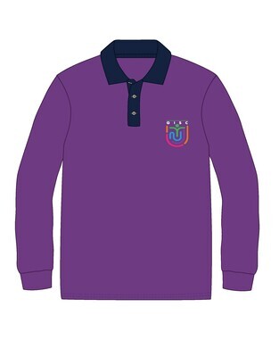 Polo Shirt L.S. Purple (5-14) and adult sizes (XS-L)