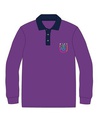 Polo Shirt L.S. Purple (5-14) and adult sizes (XS-L)