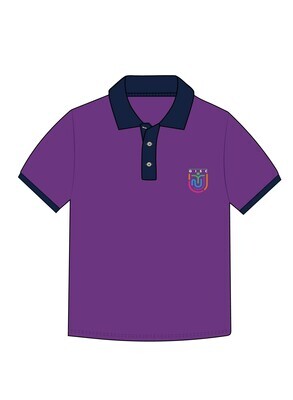 Polo Shirt S.S. Purple (5-14) and adult sizes (XS-L)