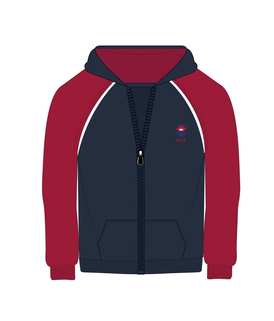 PE Jacket Red x Indigo (2-14) and adult sizes (XS-2XL)