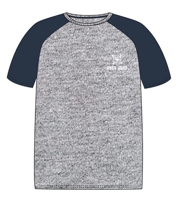 PE T-Shirt S.S. Grey x Indigo adult sizes (XS-5XL)