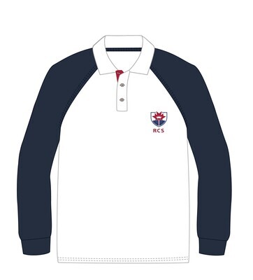 Polo Shirt  L.S. White (14) and adult sizes (XS-2XL)