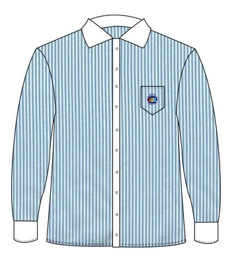 Shirt  L.S. Turquoise Stripes (12-14)