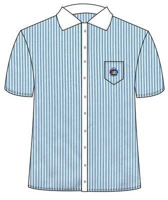 Shirt S.S. Turquoise Stripes (12-14)