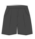 Shorts Elastic Waist Grey (3-8)