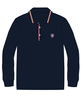 Polo Shirt  L.S. Navy adult sizes (XS-2XL)