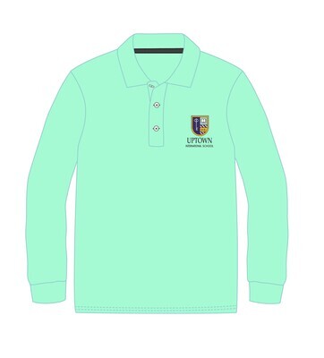 Polo Shirt L.S. Aqua adult sizes (XS-XL)