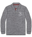 Polo Shirt L.S. Grey x Red adult sizes (XS-2XL)