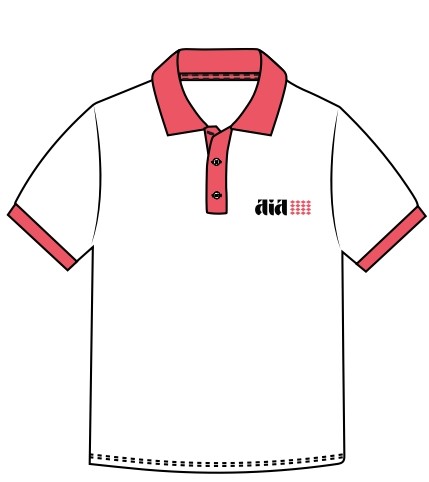 Polo Shirt S.S. White x Watermelon (3-14)