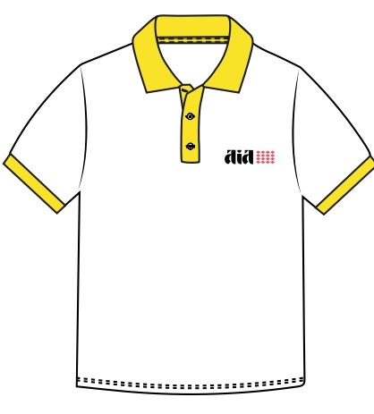 Polo Shirt S.S. White x Yellow (3-14)