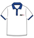 Polo Shirt S.S. White x Blue (3-14)