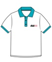 Polo Shirt S.S. White x Green adult sizes (XS-2XL)